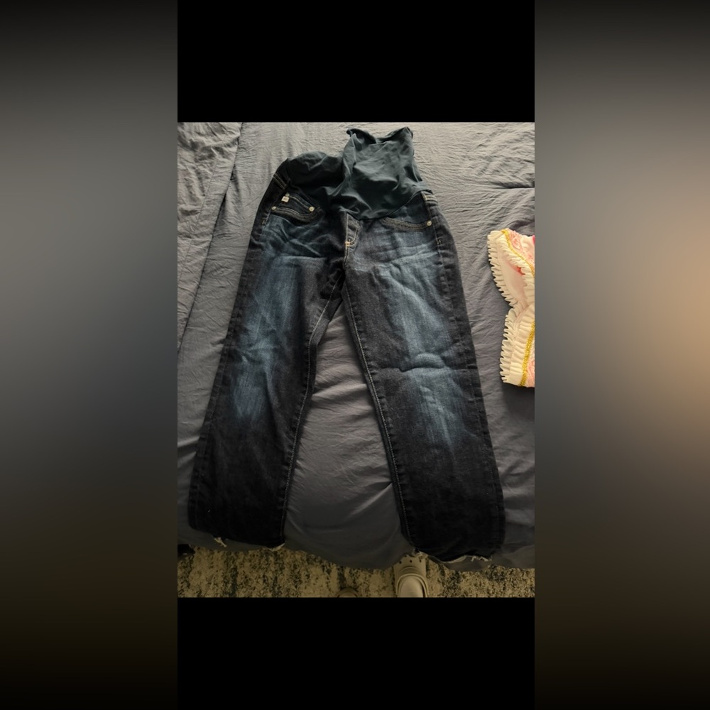 AG maternity jean Dark Wash Straight Leg Jeans
